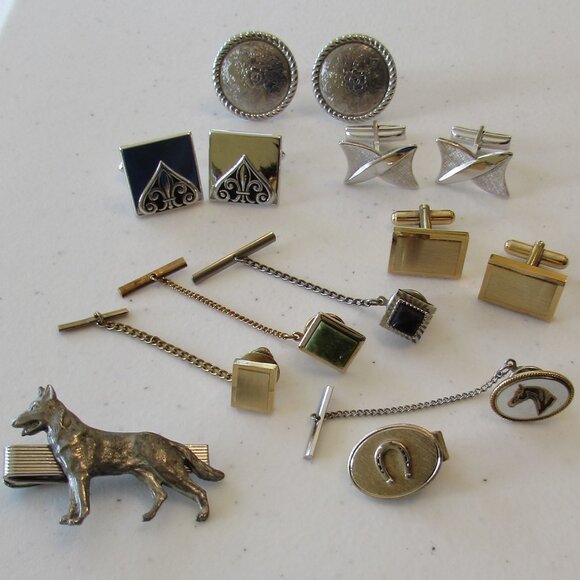 Cufflinks/Tie Tacks/Tie Clips Lot - Picture 1 of 16